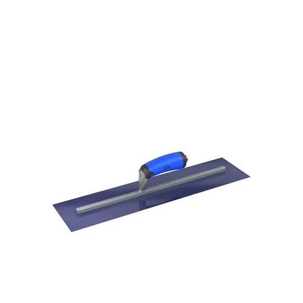 Ultra Flex Blue Steel Finishing Trowel - Square End 20" x 5" with Comfort Wave Handle